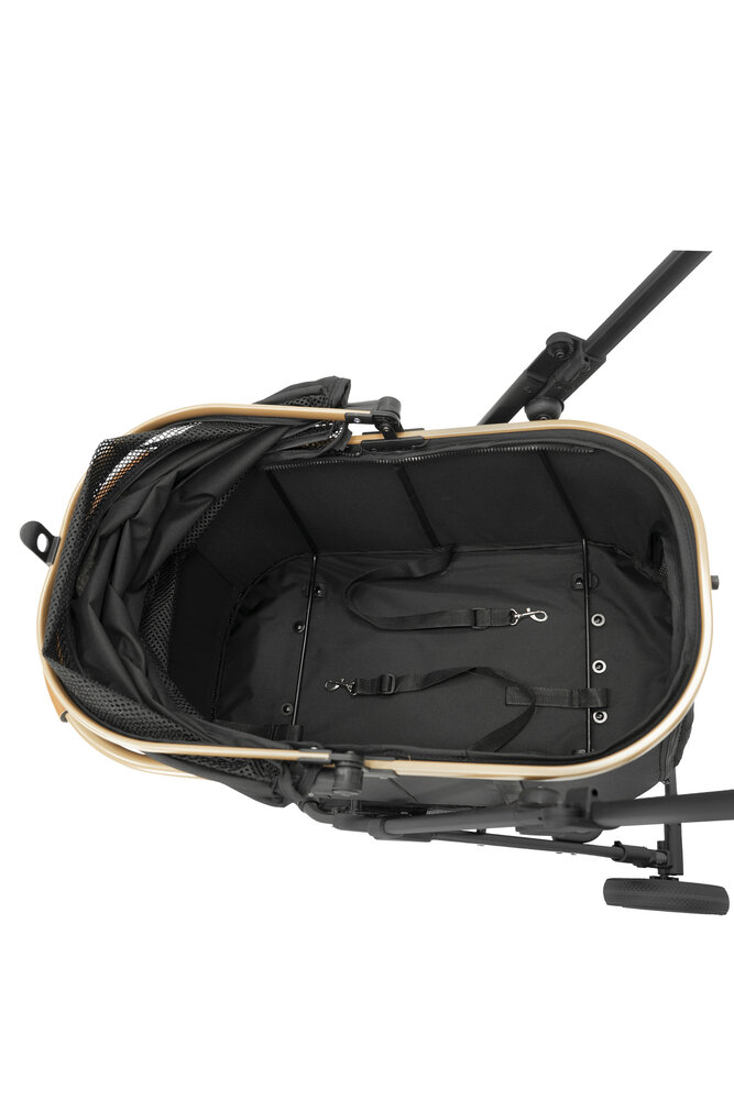 Premium Hondenbuggy Zwart &ndash; Opvouwbare Huisdierenwagen met Luxe Design