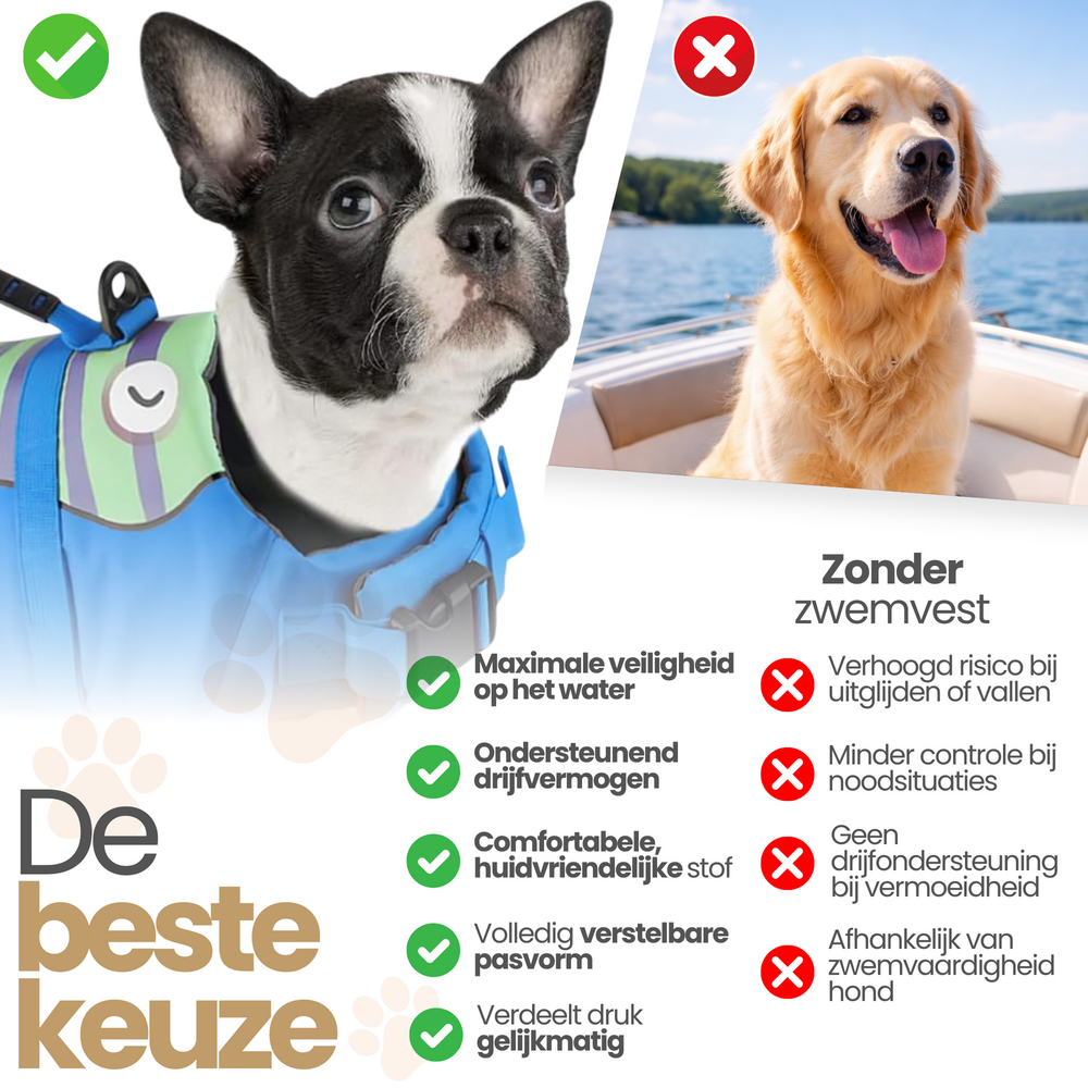 Honden Zwemvest Garnaal &ndash; Veiligheidsvest voor Honden &ndash; Met Handvat &ndash; Verstelbaar &ndash; Groen