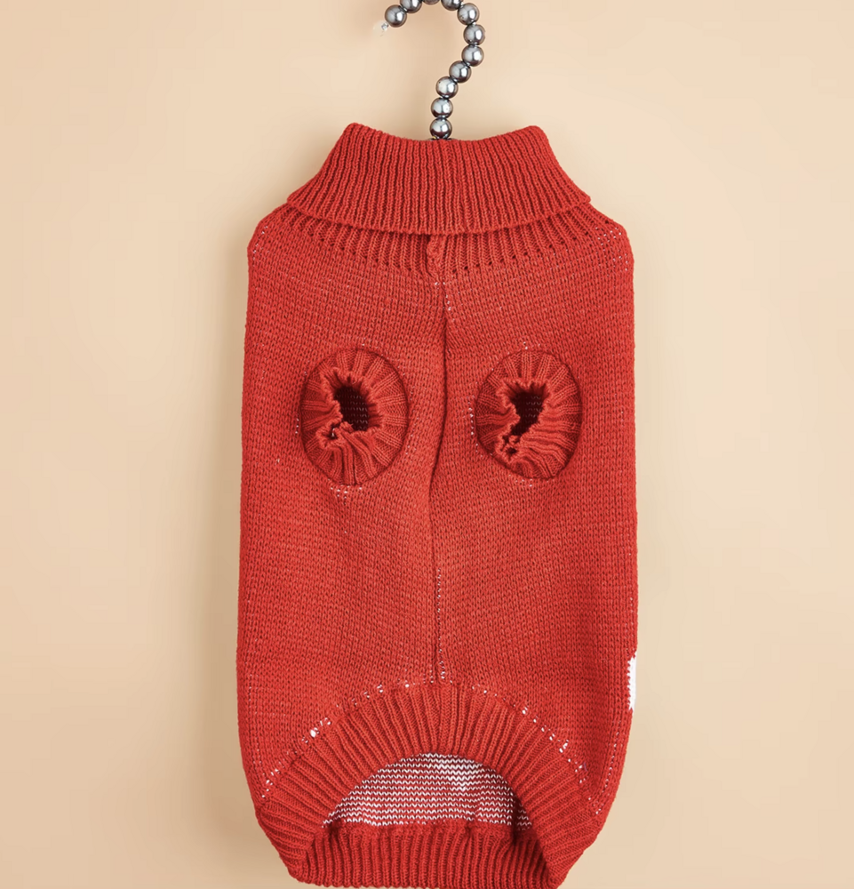 Dogs&amp;Co Honden Trui Hearts Rood &ndash; Warme Gebreide Hondentrui met Hartjes