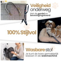 Dogs&amp;Co Autostoel beschermer Groen Boucle incl autogordel