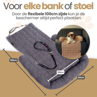 Dogs&amp;Co Autostoel beschermer  Grijs incl autogordel