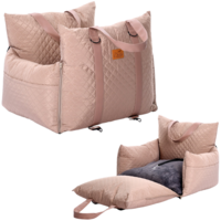Dogs&amp;Co&reg; Luxe Honden autostoel  Royal+ Taupe Waterproof Quilt