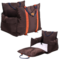 Dogs&amp;Co Luxe Honden autostoel  Royal+  Choco Waterproof 