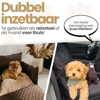  Dogs&amp;Co&reg;Luxe Honden autostoel  Royal+ Black Waterproof Quilt