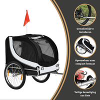 Dogs&amp;Co Hondenfietskar Premium - zwart tot 30KG