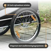 Dogs&amp;Co Hondenfietskar Premium - zwart tot 30KG