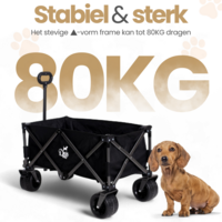 Dogs&amp;Co Bolderkar opvouwbaar inclusief opberghoes zand