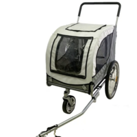 **B-KEUZE**Dogs&amp;Co Hondenfietskar Premium met duwbeugel -grijs tot 30KG