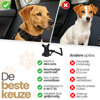 Dogs&amp;Co autoharnas Zwart incl. autogordel