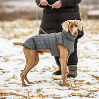 Dogs&amp;Co&reg; Honden Winterjas Grijs Quilt voor grotere honden 