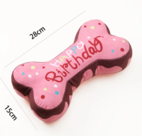 Happy Birthday Bone 25cm Roze