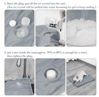 Koelmat voor huisdieren Grijs 50x65cm - Dierenkoelmat zelfvullend