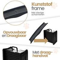 Dogs&amp;Co&reg; Honden Loopplank 150x40cm -Kunststof Frame 