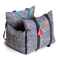  Dogs&amp;Co Luxe Honden autostoel  Royal+  Ibiza Leopard Waterproof 