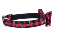 Halsband met strik voor hond - Kerstmis Rood
