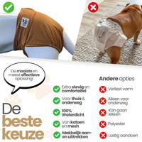 Dogs&amp;Co&reg; Loopsheidbroekje Beige - Diverse maten