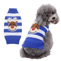 Honden Kersttrui Streep Blauw
