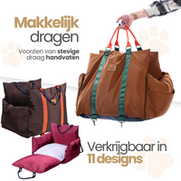 Dogs&amp;Co Luxe Honden autostoel  Royal+  Beige Check  Waterproof Limited Edition