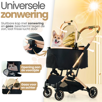 B-KEUZE Dogs&amp;Co&reg; Luxe Multifunctionele Hondenbuggy Grijs