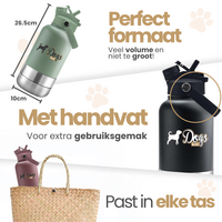 Dogs&amp;Co&reg;&nbsp; Ge&iuml;soleerde Draagbare Drinkfles  Zwart