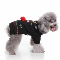 Honden "Foute" Kersttrui Zwart Eland