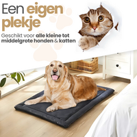 Benchkussen Velour antraciet 105x70cm 