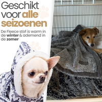 Dogs&amp;Co&reg; SNUGGLE fleece deken Beige 100x75cm 