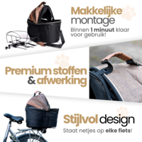 Fietsmand voor kleine honden tot 6KG