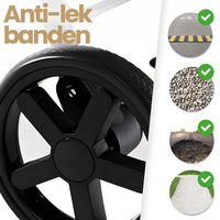 Dogs&amp;Co&reg; Hondenbuggy Deluxe  Pink - Opvouwbaar - Premium banden - RVS - Hond &amp; Kat - Hondenwagen - Huisdierenwagen