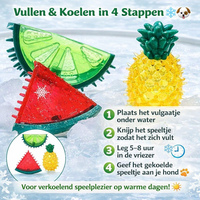 Verkoelend Hondenspeelgoed &ndash; Water Vulbaar &amp; Invriesbaar &ndash; Meloen