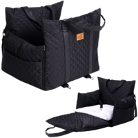 Dogs&amp;Co Luxe Honden autostoel  Royal+ Black Waterproof Quilt