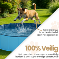 Honden Zwembad Opvouwbaar 80x20 &ndash; Stevig PVC &ndash; Anti Slip &ndash; Voor Tuin &ndash; Groot &amp; Klein &ndash; Dogs&amp;Co