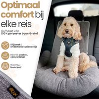 Dogs&amp;Co Autostoel beschermer Groen Boucle incl autogordel