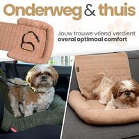 Dogs&amp;Co Autostoel beschermer Groen Boucle incl autogordel