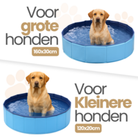 Dogs&amp;Co Honden zwembad 160x30 cm Blauw