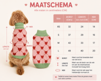 Honden Trui Hartjes Roze/Groen
