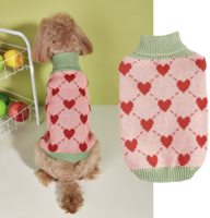 Honden Trui Hartjes Roze/Groen