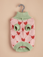 Honden Trui Hartjes Roze/Groen