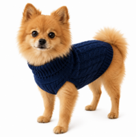 Honden Trui Gebreid &ndash; Warme Puppy &amp; Kleine Hond Trui &ndash; Zachte Kabel Knit Sweater voor Herfst &amp; Winter &ndash; Navy