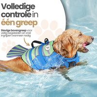 Honden Zwemvest Garnaal &ndash; Veiligheidsvest voor Honden &ndash; Met Handvat &ndash; Verstelbaar &ndash; Rood