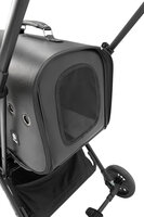 Muxi Honden- en kattenbuggy &ndash; Luxe, opvouwbare 2-in-1 transportwagen met afneembare opbergbak