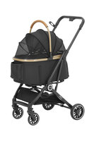Premium Hondenbuggy Zwart &ndash; Opvouwbare Huisdierenwagen met Luxe Design
