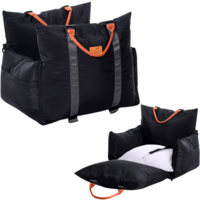 Dogs&amp;Co&reg; Luxe Honden autostoel  Royal+  ZWART 2.0 Waterproof 