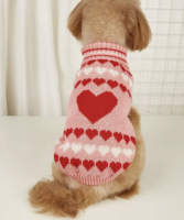Hondentrui Roze Hartjes voor kleine honden