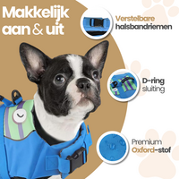 Honden Zwemvest Garnaal &ndash; Veiligheidsvest voor Honden &ndash; Met Handvat &ndash; Verstelbaar &ndash; Rood