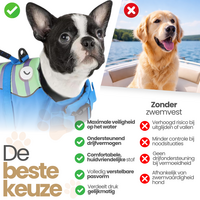 Honden Zwemvest Garnaal &ndash; Veiligheidsvest voor Honden &ndash; Met Handvat &ndash; Verstelbaar &ndash; Groen