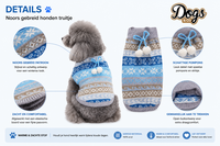 Gebreid Noors Honden TruitjeBlauw 