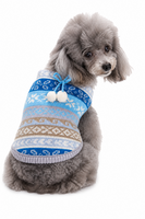 Gebreid Noors Honden TruitjeBlauw 