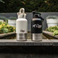 Dogs&amp;Co&reg;&nbsp; Ge&iuml;soleerde Draagbare Drinkfles  Ecru
