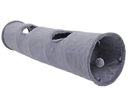 Puppytunnel - Kattentunnel 130x30 grijs Dogs&Co